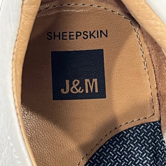 J&M Mens Sheepskin Leather Lace-Up Oxford Shoes White Size 12M main image 7